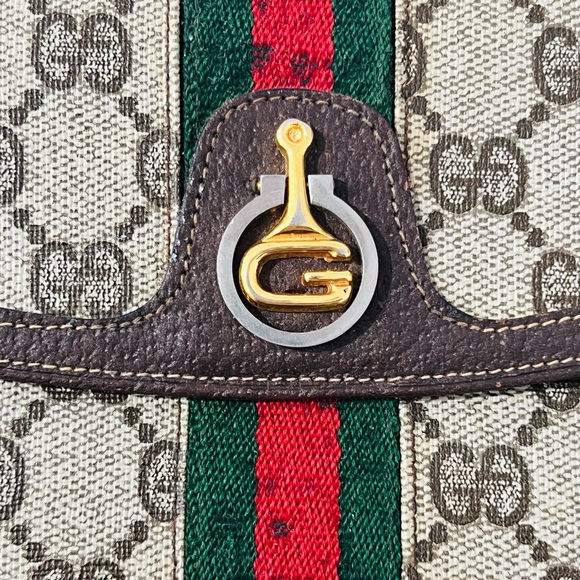 Authentic Gucci Vintage Trifold Long Wallet - GUC - Picture 9 of 10